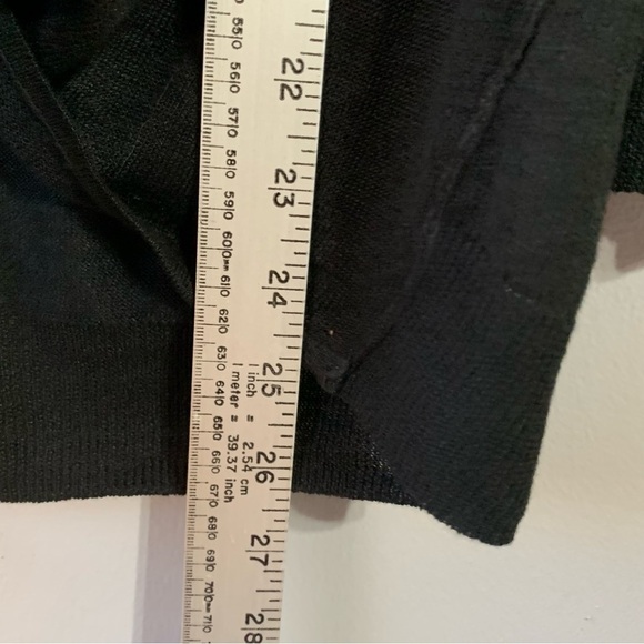 Ann Taylor black linen lightweight shrug cardigan‎ sweater. Size M - Picture 9 of 10